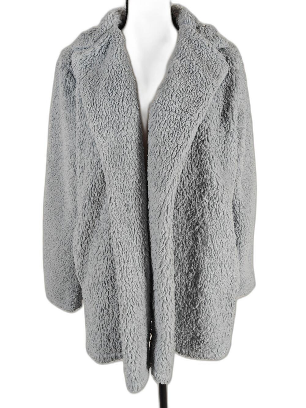 Women Splendid Sherpa Coat Light Blue Size XS
